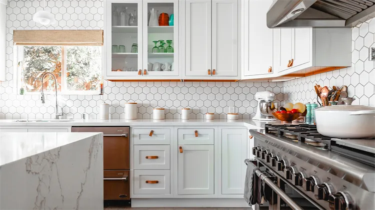 Kitchen appliances in a home kitchen